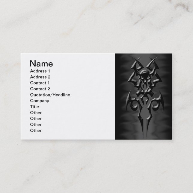 Carte De Visite businesscards tribaux foncés (Devant)