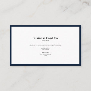 Carte De Visite Businessman Navy Bleue frontière