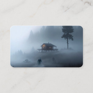 Carte De Visite Cabane en rondins au bord du lac hanté