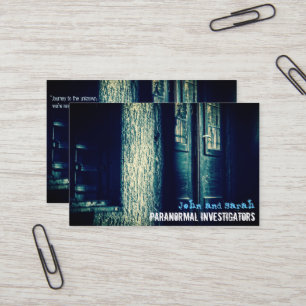 Carte De Visite Cabine Déplaisant de l'enquêteur paranormal