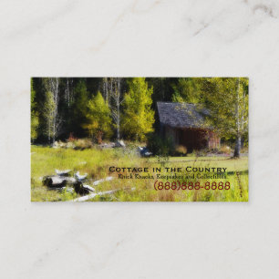 Carte De Visite Cabine rustique le premier jour de l'automne