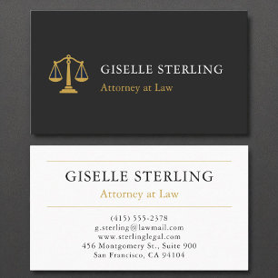 Carte De Visite Cabinet de conseil professionnel Black Gold