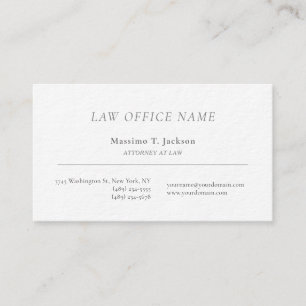 Carte De Visite Cabinet de luxe d'avocat en droit Lawyer Office