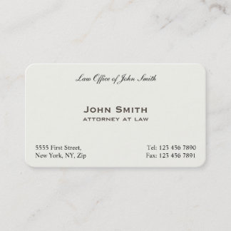 Carte De Visite Cabinet juridique élégant simple professionnel de