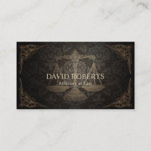 Carte De Visite Cabinet juridique encadré par cru de damassé de