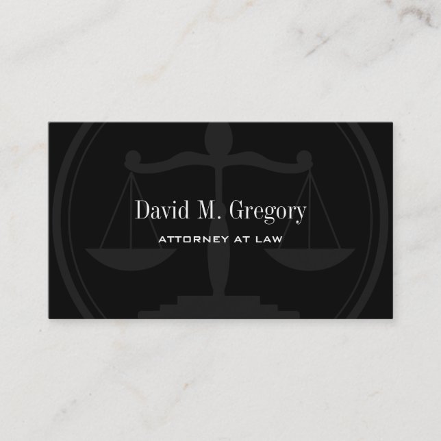 Carte De Visite Cabinet juridique professionnel simple d'avocat de (Devant)