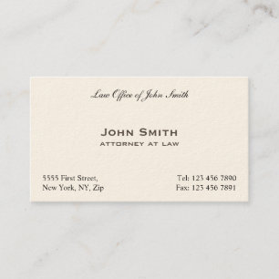 Carte De Visite Cabinet juridique simple élégant professionnel de