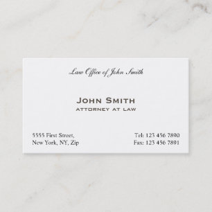 Carte De Visite Cabinet juridique simple élégant professionnel de