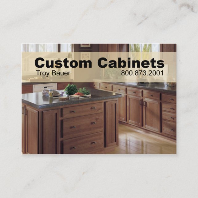 Carte De Visite Cabinets faits sur commande - charpentier, (Devant)