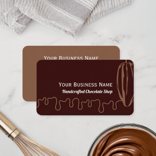 Carte De Visite Cabosse de Cacao Chocolatier Moderne Minimaliste C