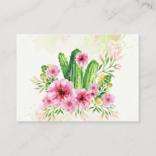 Carte De Visite Cactus floral