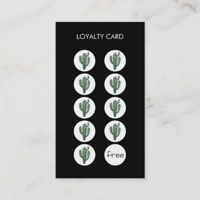 Carte de visite Cactus Loyalty Punch (Devant)