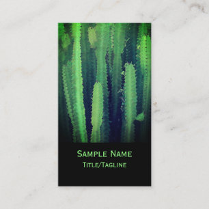 Carte De Visite cactus nature art audacieux personnalisé vert doub