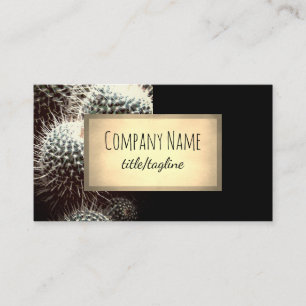 Carte De Visite cactus nature plante noir et sépia