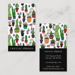 Carte De Visite Cactus Succulents Botanique Plante Doodle mignon