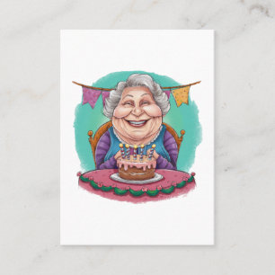 Carte De Visite Cadeau de gâteau d'anniversaire de grand-mère mign