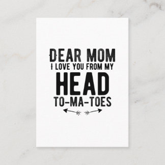 Carte De Visite cadeau de jour mère drôle pour mère maman