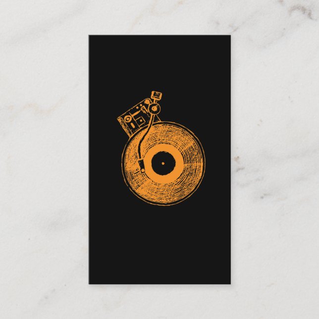 Carte De Visite Cadeau de musique de Tourne-disque de joueur de (Devant)