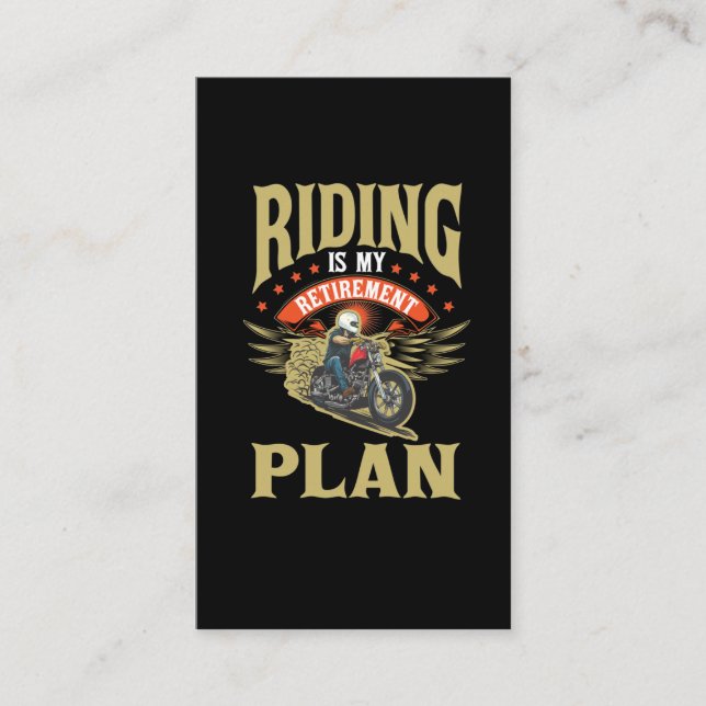 Carte De Visite Cadeau de retraite pour motocyclette pour père de  (Devant)