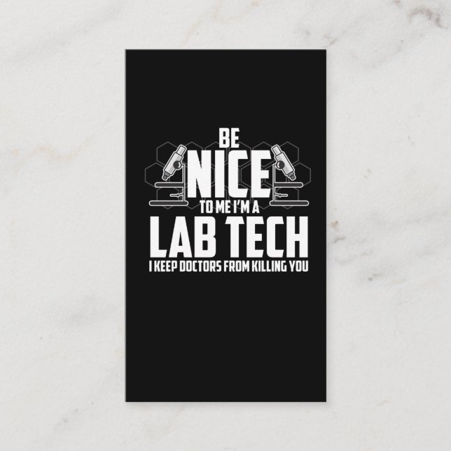 Carte De Visite Cadeau de technologie de laboratoire Médicale - (Devant)