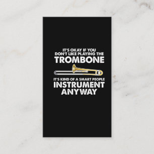 Carte De Visite Cadeau de trombone - orchestre futé d'instrument