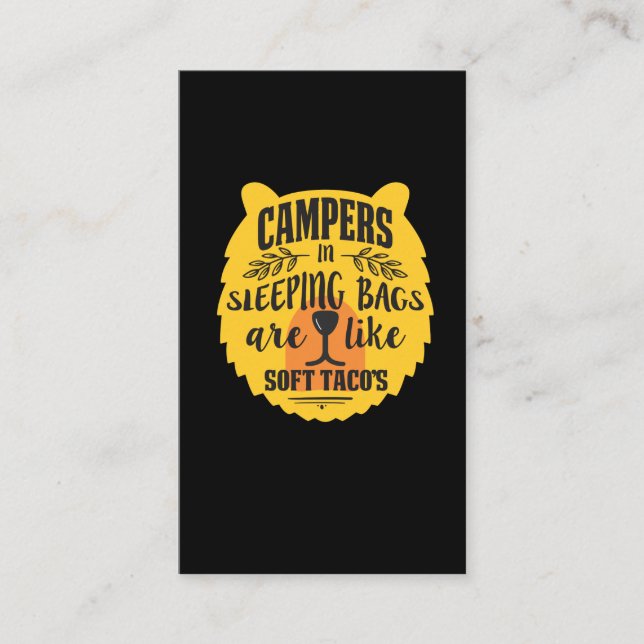 Carte De Visite Cadeau drôle de citation de randonnée de camping (Devant)