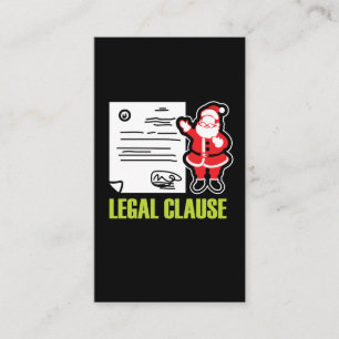 Carte De Visite Cadeau drôle le père noël juridique d'avocat
