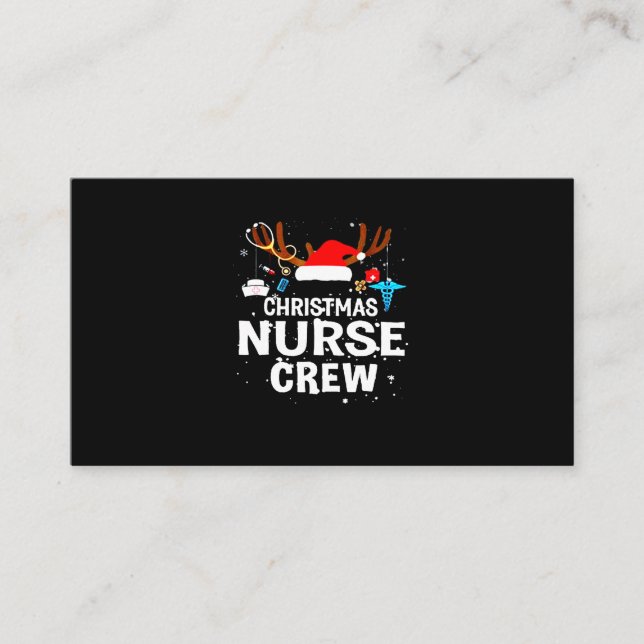 Carte De Visite Cadeau infirmière | Équipage des infirmières de No (Devant)