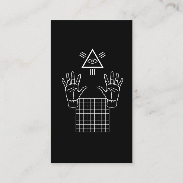 Carte De Visite Cadeau occulte de Vaporwave Illuminati (Devant)