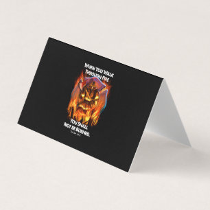 Carte De Visite Cadeau pompier   Quand vous traversez le feu