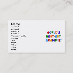Carte De Visite Cadeaux du Meilleur-est Grammie du monde lumineux