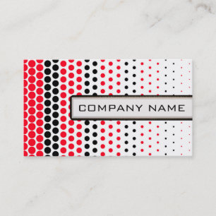 Carte De Visite Cadmium Rouge et noir Polka Dot Professional