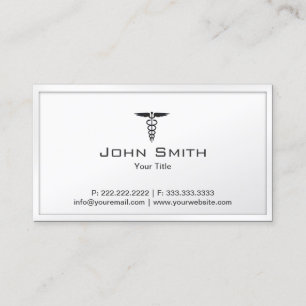 Carte De Visite Cadre blanc élégant pour soins Médicales