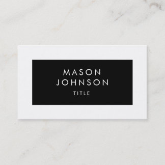 Carte De Visite Cadre blanc simple et professionnel