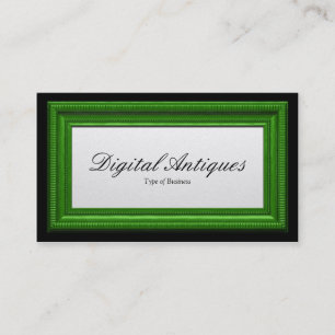 Carte De Visite Cadre de l'image verte de l'herbe