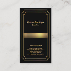 Carte De Visite Cadre de photos en or exquis Chauffeur moderne