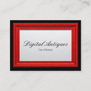 Carte De Visite Cadre de tableau rouge