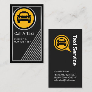 Carte De Visite Cadre de Taxi Argent Éblouissant pour Conduire