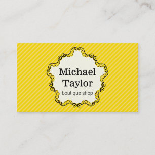 Carte De Visite Cadre décoratif / Grandes bandes jaunes