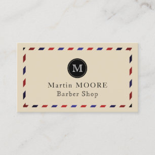 Carte De Visite Cadre diagonal rouge