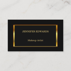 Carte De Visite Cadre élégant moderne d'or sur le professionnel