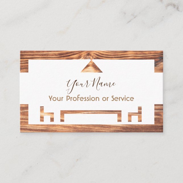 Carte De Visite Cadre en bois pour design d'intérieur et mobilier  (Devant)