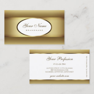 Carte De Visite Cadre Luxueux Brown Ombre Or foncé