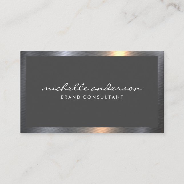 Carte De Visite Cadre métallique | Dark Gray (Devant)
