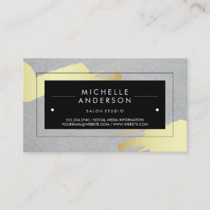 Carte De Visite Cadre noir / Moderne brossé