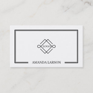 Carte De Visite Cadre noir simple