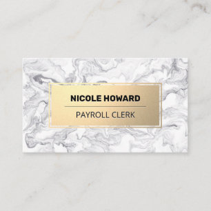 Carte De Visite Cadre Or   Design en marbre