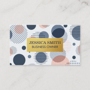 Carte De Visite Cadre Or   Motif Abstrait moderne