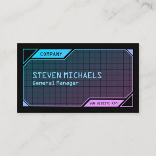 Carte De Visite Cadre Sci fi noir