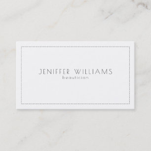 Carte De Visite Cadre simple minimaliste blanc et gris